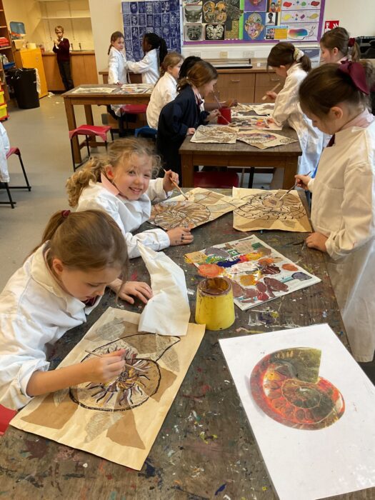Year 3 Ammonite Paintings