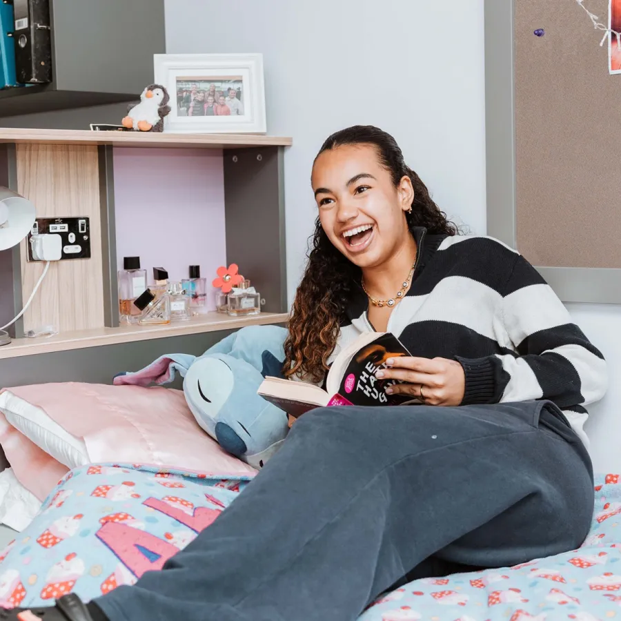 boarding student in room