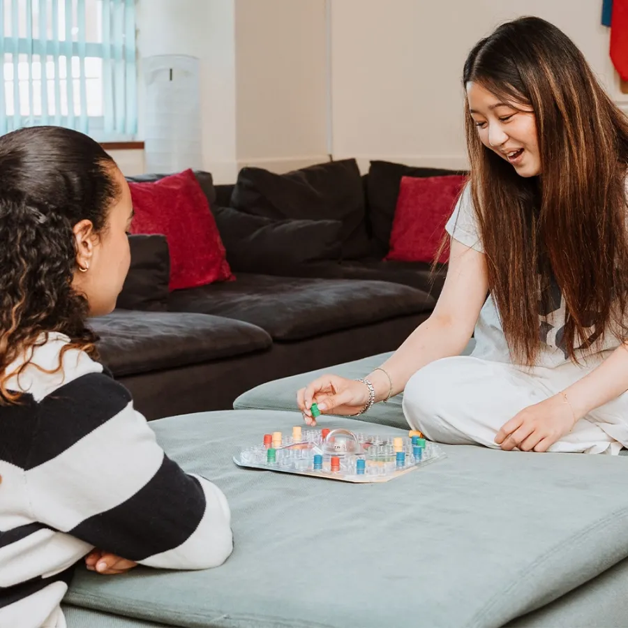 boarding students at rest