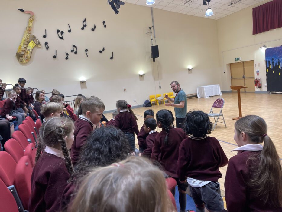 A Group Of Prep School Pupils Participating In World Book Day Activities